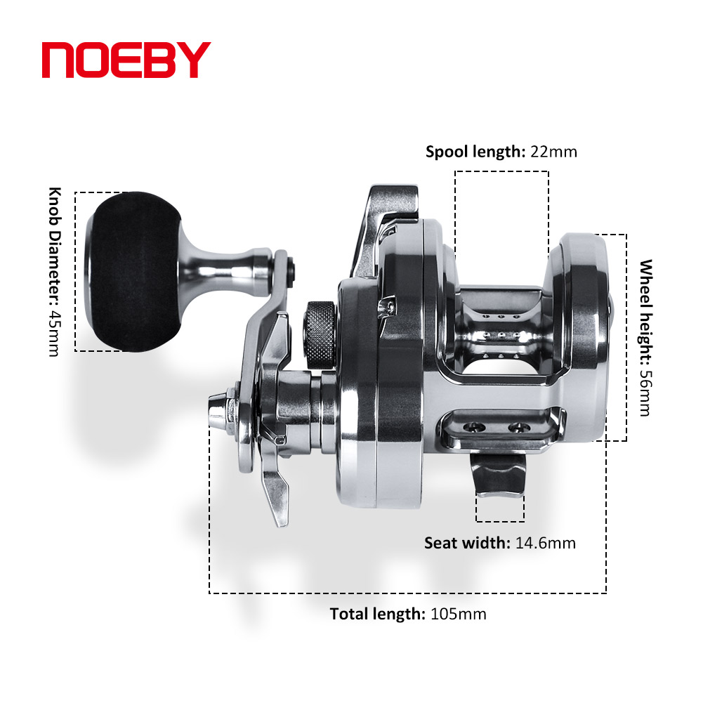 Carrete de Pesca NOEBY para Ji - Trolling Reel reseña y precio